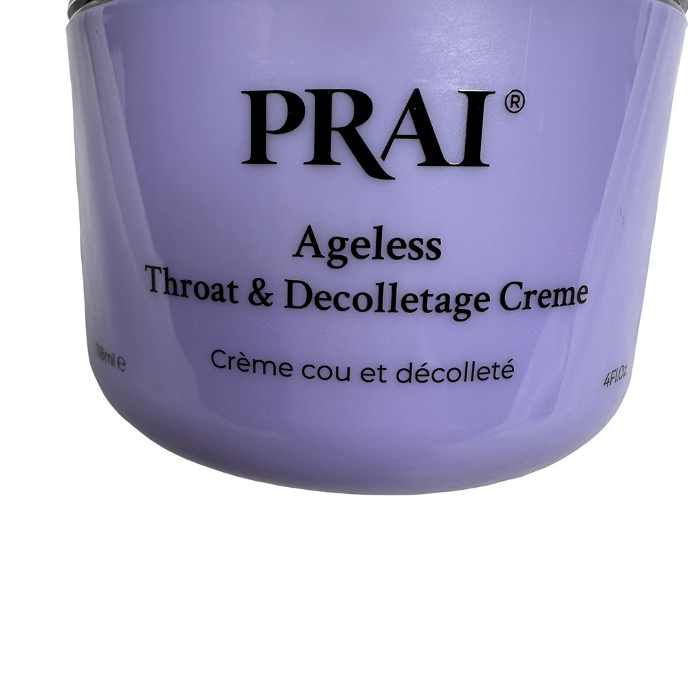 PRAI Ageless Throat & Decolletage Creme 4 fl oz 118ml Purple Jar Skincare - Picture 3 of 6